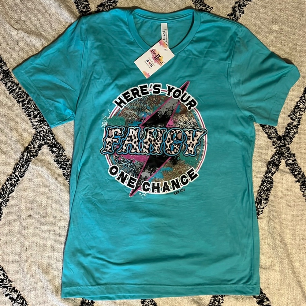 New with tag Bella + Canvas size M Reba Fancy One Chance tee